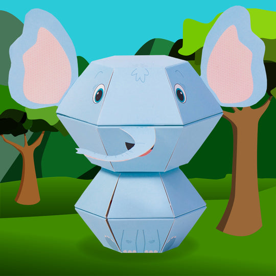 Elephant 3D Pop-up Confetti Wild Card