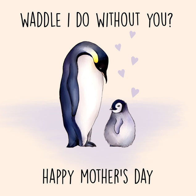 Waddle I Do Without You? Bomb 3D Cube Card