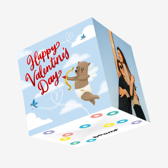 Cupid Bear Valentine's Day Confetti-exploding Greetings Card
