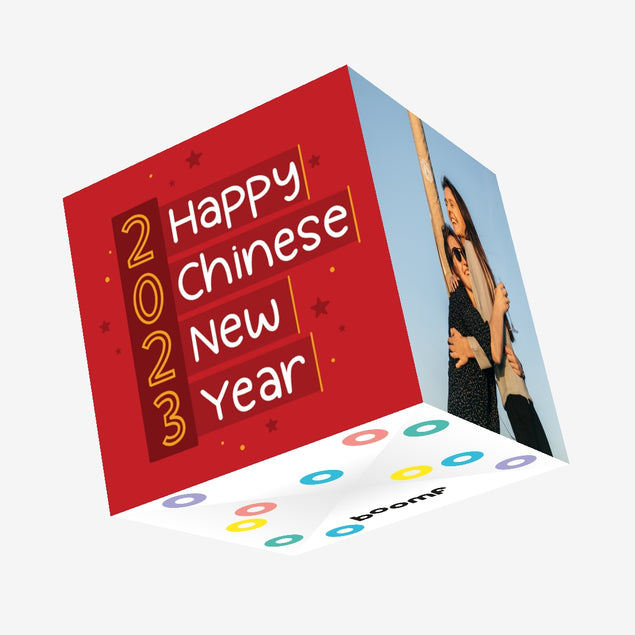 Happy Chinese New Year Confetti-exploding Greetings Card