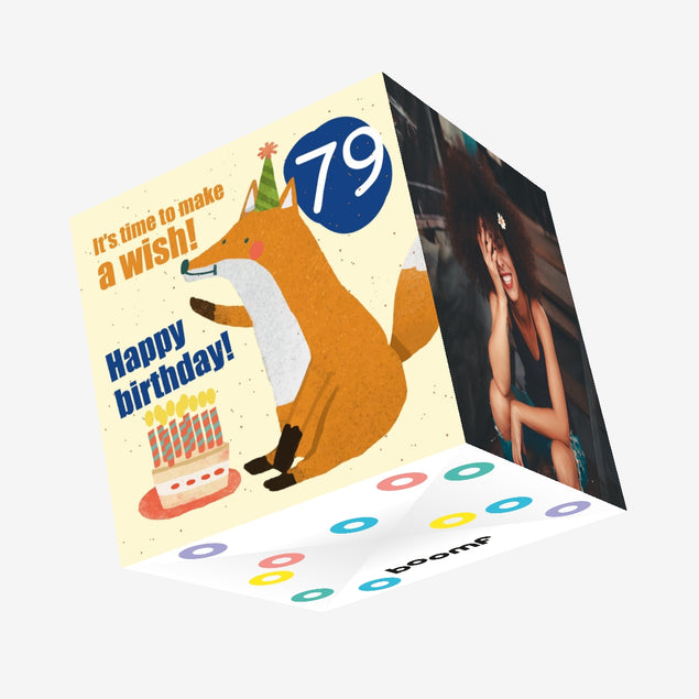 Make a Wish 79th Birthday Confetti-exploding Greetings Card