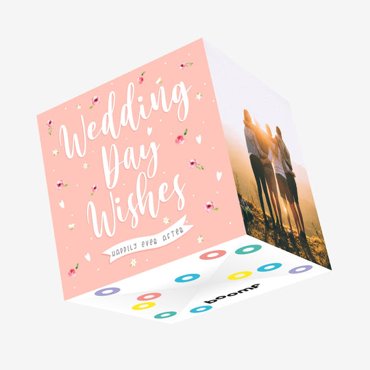 Wedding Day Wishes Happily Ever After Confetti-exploding Greetings Card