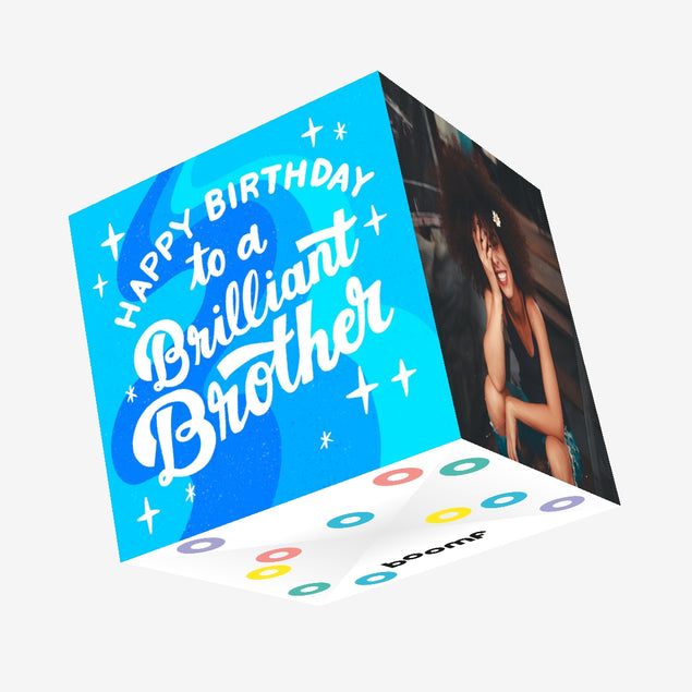 Brilliant Brother Birthday Confetti-exploding Greetings Card