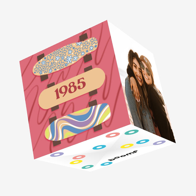 Happy Birthday 1985 Skateboard Confetti-exploding Greetings Card