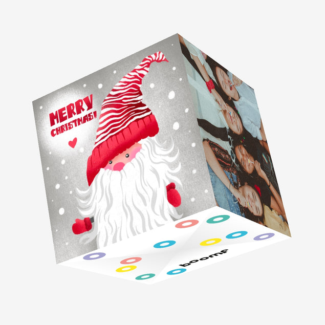Merry Christmas Cute Little Santa Confetti-exploding Greetings Card