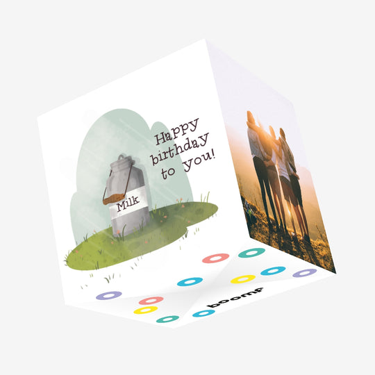 Milk Bottle Happy Birthday Confetti-exploding Greetings Card