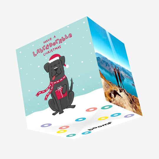 Labradorable Christmas Labrador Confetti-exploding Greetings Card