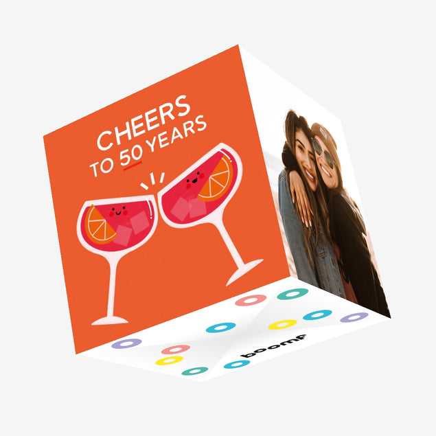 Cheers To 50 Years Confetti-exploding Greetings Card