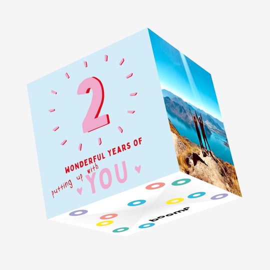 Two Wonderful Years Of You Confetti-exploding Greetings Card