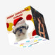 Merry Christmas Human Shih-Tzu Wearing Santa Hat Confetti-exploding Greetings Card
