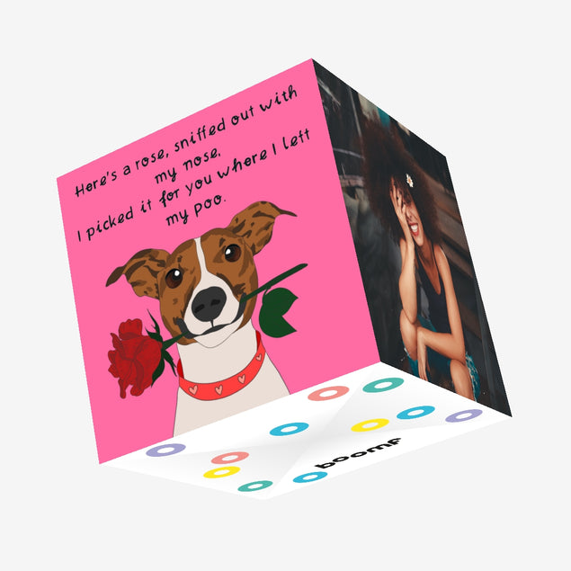 Doggo And Rose Valentine's Confetti-exploding Greetings Card