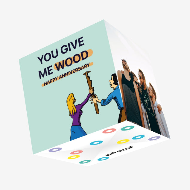You Give Me Wood Anniversary Confetti-exploding Greetings Card