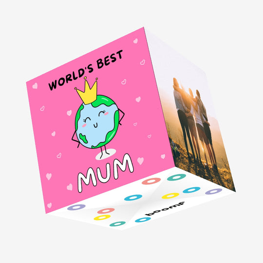 World's Best Mum Confetti-exploding Greetings Card