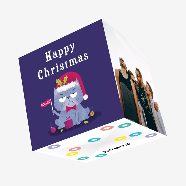 Grumpy Cat Christmas Confetti-exploding Greetings Card