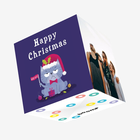 Grumpy Cat Christmas Confetti-exploding Greetings Card