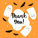 Orange Background Halloween Ghosts Thank You