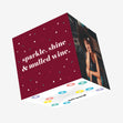 Sparkle, Shine & Mulled Wine Christmas Wine Confetti-exploding Greetings Card