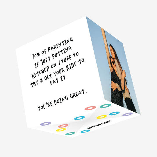 Parenting Ketchup Confetti-exploding Greetings Card