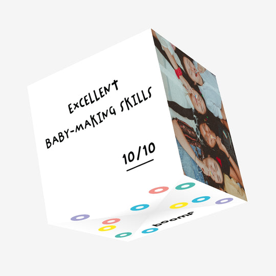 Excellent Baby-Making Skills Confetti-exploding Greetings Card