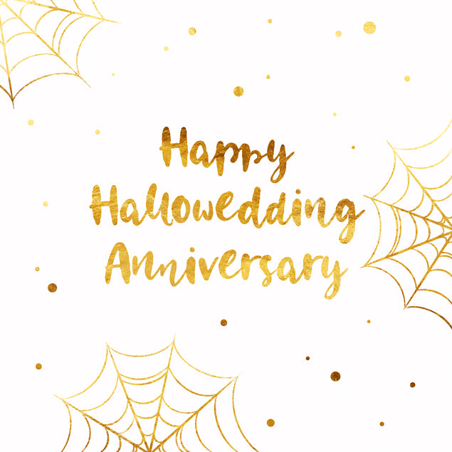 Spider Web Happy Hallowedding Anniversary