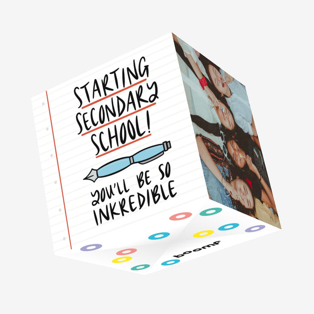 Inkredible At Secondary School Confetti-exploding Greetings Card