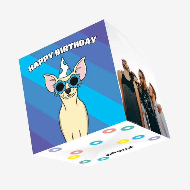 Cool Chihuahua Dog Birthday Confetti-exploding Greetings Card