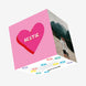 Bestie Pink Heart Confetti-exploding Greetings Card