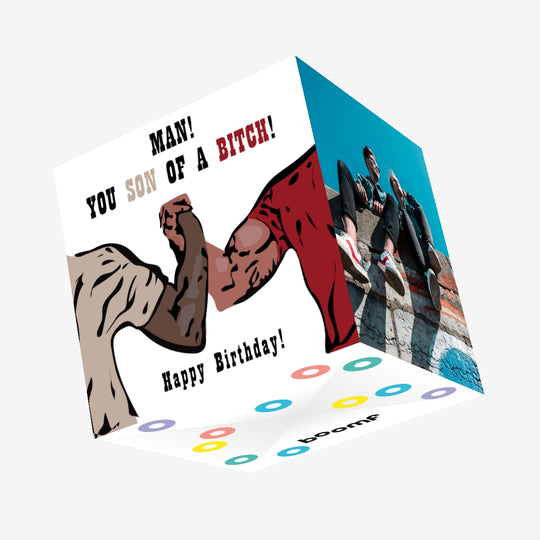 Happy Birthday Man Confetti-exploding Greetings Card