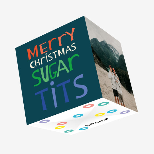 Merry Christmas Sugar Tits Christmas Confetti-exploding Greetings Card