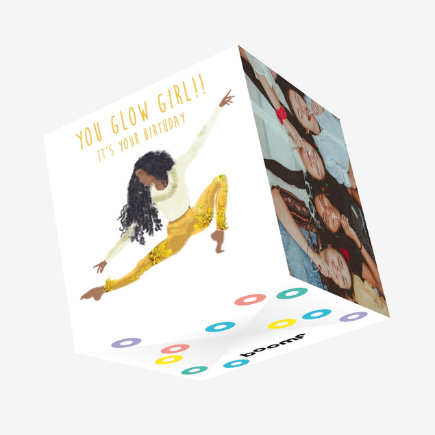 You Glow Girl Confetti-exploding Greetings Card
