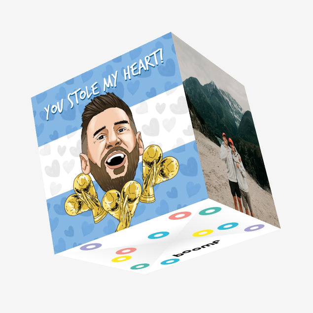 You Stole My Heart Football Star Valentine's Day Confetti-exploding Greetings Card