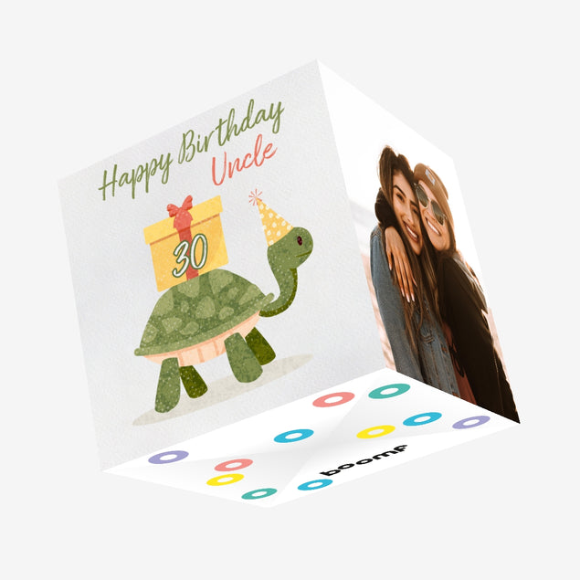 Turtle Uncle 30th Birthday Confetti-exploding Greetings Card