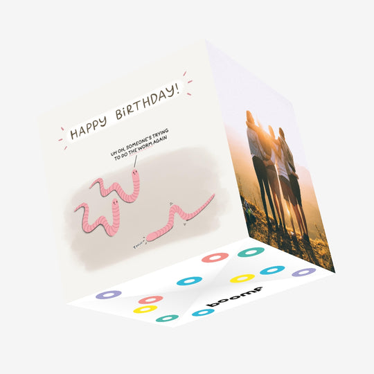 Do The Worm Birthday Confetti-exploding Greetings Card