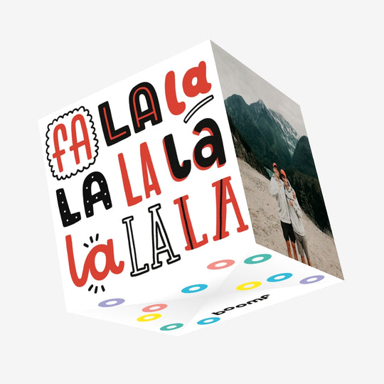 Fa La La Christmas Confetti-exploding Greetings Card