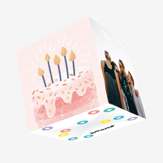 Birthday Cake Confetti-exploding Greetings Card