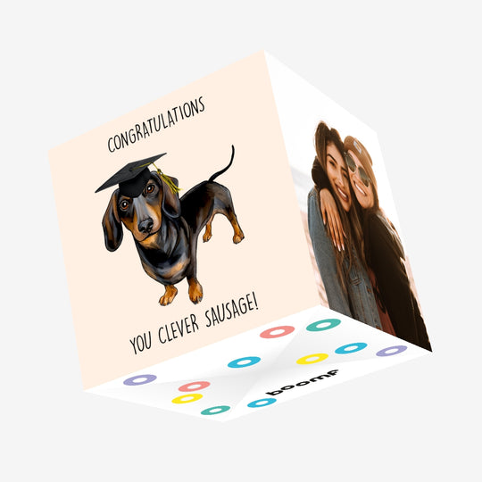 You Clever Sausage Dachshund Confetti-exploding Greetings Card