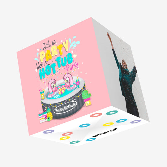 Hot Tub Party Confetti-exploding Greetings Card