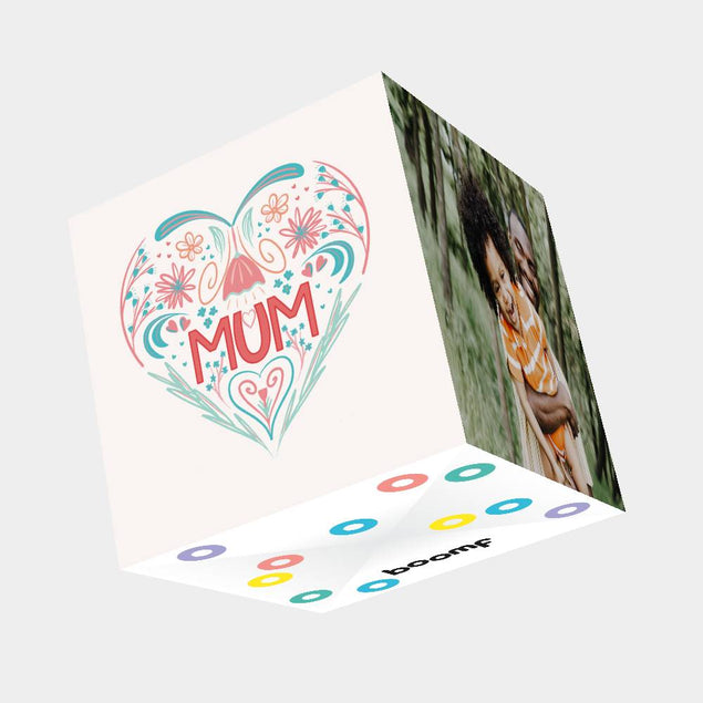 LOVE MUM Bomb 3D Cube Card