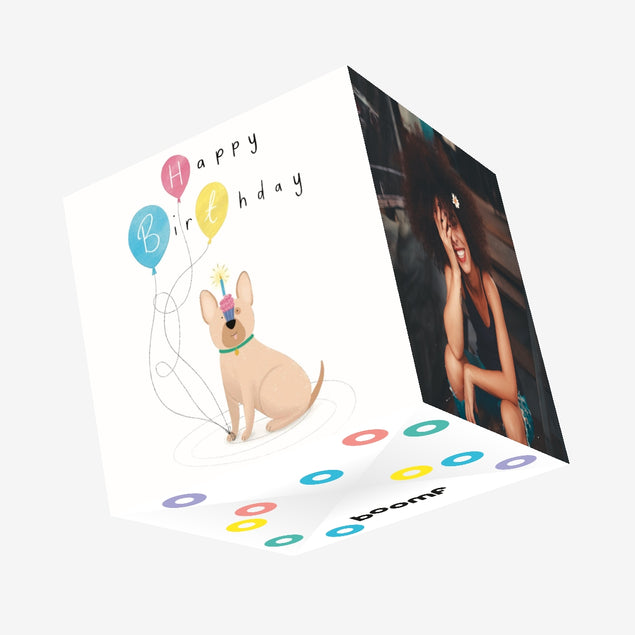 Happy Birthday Bulldog Confetti-exploding Greetings Card