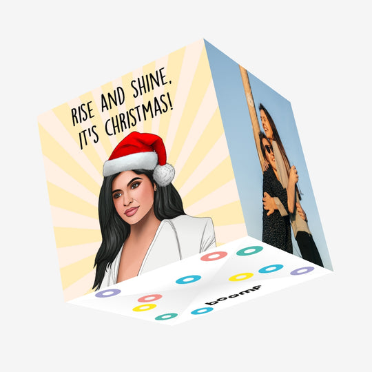 Rise and Shine It's Christmas! Confetti-exploding Greetings Card