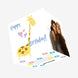 Cute Giraffe Happy Birthday Confetti-exploding Greetings Card