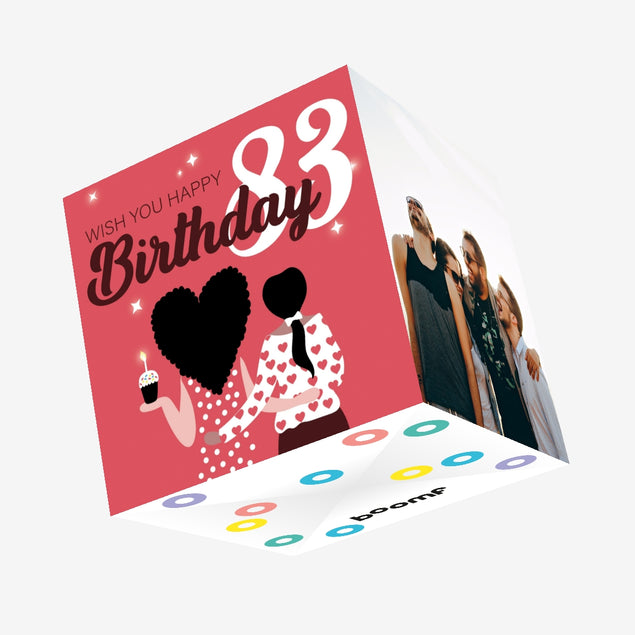 Wish You Happy 83rd Birthday Confetti-exploding Greetings Card