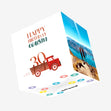Red Vintage Truck Happy 30th Birthday Cousin Confetti-exploding Greetings Card