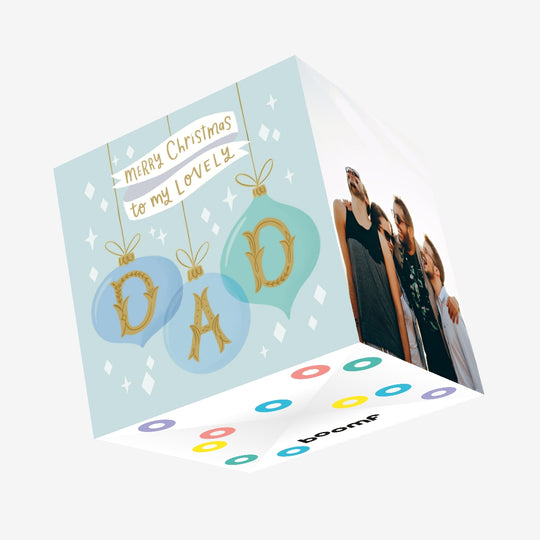 Merry Christmas Lovely Dad Confetti-exploding Greetings Card