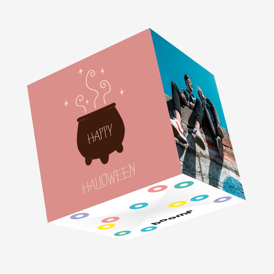 Potion In Pink Happy Halloween Confetti-exploding Greetings Card