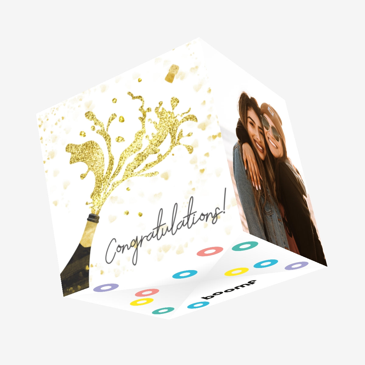 Congratulations Golden Splashes Of Champagne Confetti-exploding Greeti ...