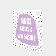 Hugs and kisses and well wishes Card