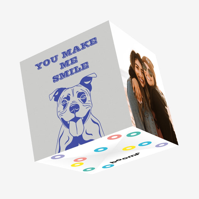 You Make Me Smile Boxer Confetti-exploding Greetings Card