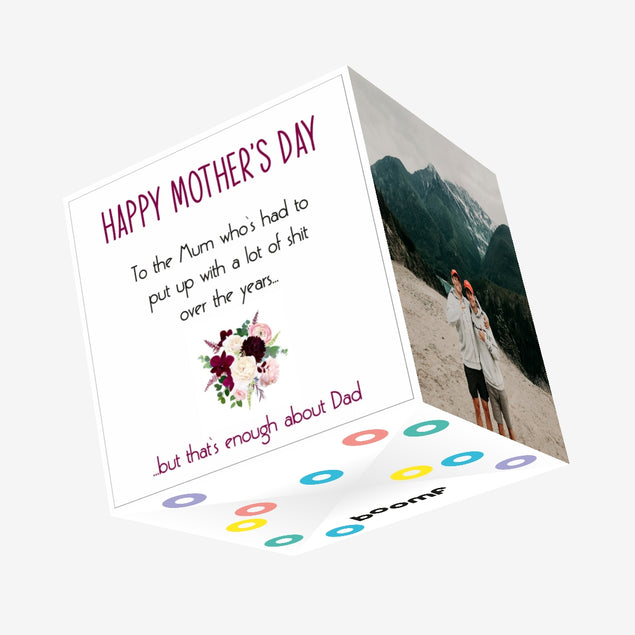 Mum, That's Enough About Dad Mother's Day Confetti-exploding Greetings Card