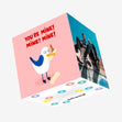 Funny Seagull Mine Chips Confetti-exploding Greetings Card
